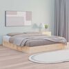 vidaXL Bed Frame without Mattress 150x200 cm King Size King Size Solid Wood