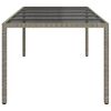 vidaXL Garden Dining Table Grey 250 x 100 x 75 cm Poly Rattan