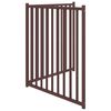 vidaXL Dog Gate Foldable 2 Panels Brown Oak 160 cm Solid Wood Fir