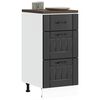 vidaXL Kitchen Base Cabinet "Lucca" Black Engineered Wood