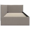 vidaXL Corner Bed Frame with Headboard Taupe 100 x 200 cm Fabric