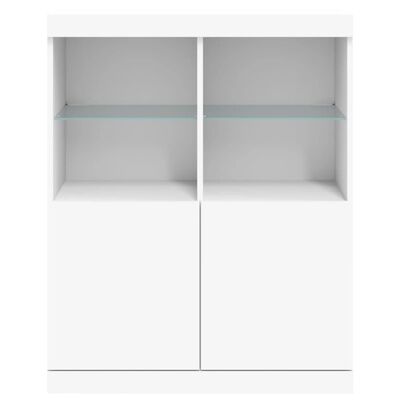 vidaXL Sideboard with LED Lights White 81x37x100 cm