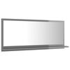 vidaXL Bathroom Mirror High Gloss Grey 90x10.5x37 cm Engineered Wood