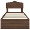 vidaXL Bed Frame with Headboard Brown Oak 100 x 200 cm Engineered Wood