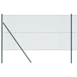 vidaXL Ground Fix Welded Wire Fence 100 x 1 m (W x H) PVC-Coated Steel
