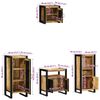 vidaXL Bathroom Furniture Set 4 pcs Brown and Black Solid Mango Wood