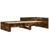 vidaXL Bed Frame without Mattress Smoked Oak 75x190 cm Small Single Engineered Wood