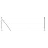 vidaXL Fence Post with Concrete Base 26 pcs Silver Powder-Coated Steel
