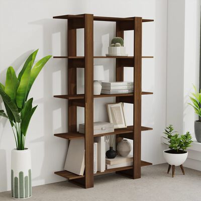 vidaXL Book Cabinet/Room Divider Brown Oak 100x30x160 cm