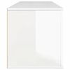vidaXL Wall Shoe Cabinet High Gloss White 100x35x38 cm Engineered Wood
