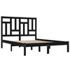 vidaXL Bed Frame without Mattress Black 200x200 cm Solid Wood Pine