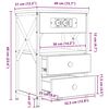 vidaXL Bedside Cabinet with Drawer 2 pcs Smoked Oak 40 x 31 x 60 cm