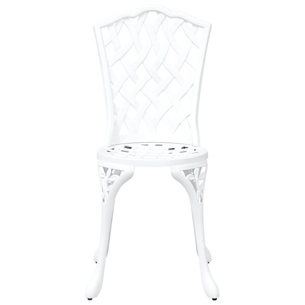 vidaXL Garden Chair 2 pcs White 55 x 56.5 x 91cm Aluminium