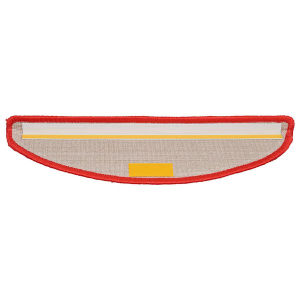vidaXL Stair Mats 30 pcs 56x17x3 cm Red Half Round