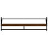 vidaXL 6 Piece Wall Shelf Set with Bars Brown Oak Engineered Wood