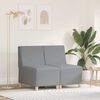 vidaXL Modular Sofa Unit Armless 2 pcs Light Grey 55 x 74 x 82 cm
