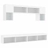 vidaXL 6 Piece TV Wall Units with LED White Engineered Wood