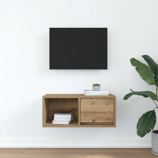 vidaXL TV Cabinet Artisan Oak 60x31x25.5 cm Engineered Wood