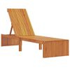 vidaXL Sun Lounger Reclining Brown 200 x 55 x 94cm Solid Acacia wood