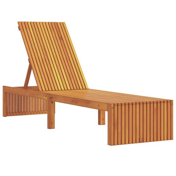 vidaXL Sun Lounger Reclining Brown 200 x 55 x 94cm Solid Acacia wood