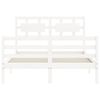 vidaXL Bed Frame without Mattress White 120x200 cm Solid Wood