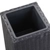 vidaXL Garden Raised Bed 28x28x80 cm Poly Rattan Black