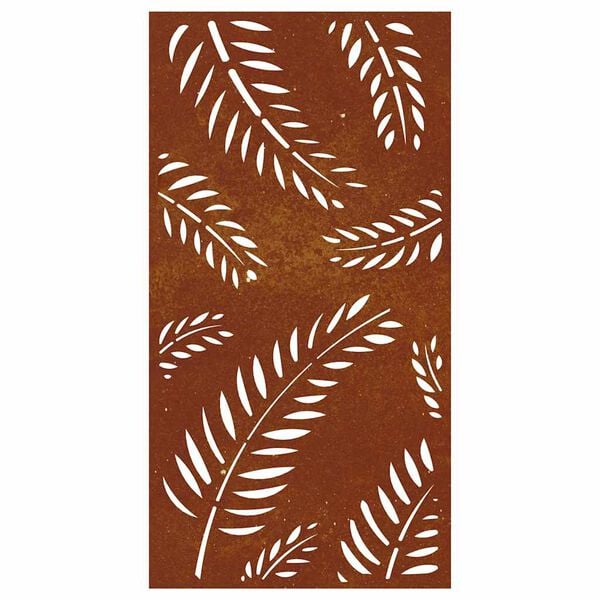 vidaXL Garden Wall Decoration 105x55 cm Corten Steel Leaf Design