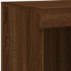 vidaXL Sideboard with LED Lights Brown Oak 202x37x100 cm