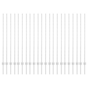 vidaXL Embedded Fence Post 22 pcs Silver 180 cm Powder-Coated Steel