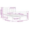 vidaXL Bed Frame without Mattress Double Solid Wood Pine
