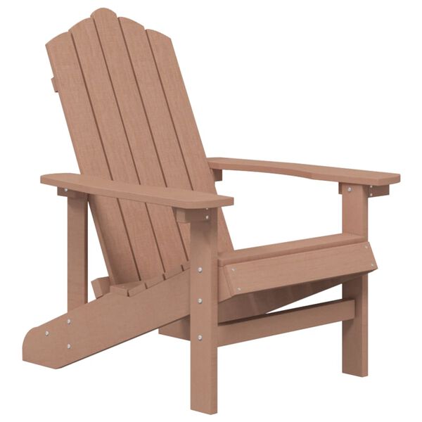 vidaXL Garden Adirondack Chairs 2 pcs HDPE Brown