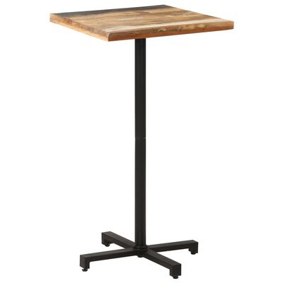 vidaXL Bistro Table Square 60x60x110 cm Solid Reclaimed Wood