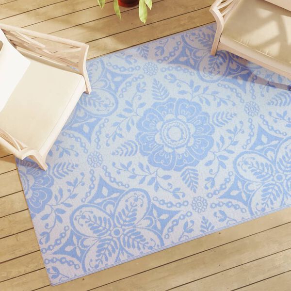 vidaXL Outdoor Carpet ARAKIL Baby Blue 140x200 cm PP