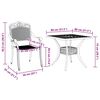 vidaXL Garden Table Set 5 pcs Black Cast Aluminium