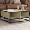 vidaXL Coffee Table Sonoma Oak 60.5x60.5x30 cm Engineered Wood and Metal