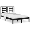 vidaXL Bed Frame without Mattress Black 120x200 cm Solid Wood Pine