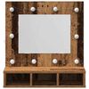 vidaXL Mirror Cabinet Old wood 60 x 31.5 x 62 cm Engineered Wood