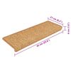 vidaXL Stair Mats Self-adhesive Sisal-Look 15 pcs 65x21x4 cm Sisal