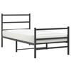 vidaXL Metal Bed Frame without Mattress with Footboard&nbsp;Black 90x190cm