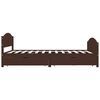 vidaXL Bed Frame without Mattress Dark Brown 140x200 cm Solid Wood