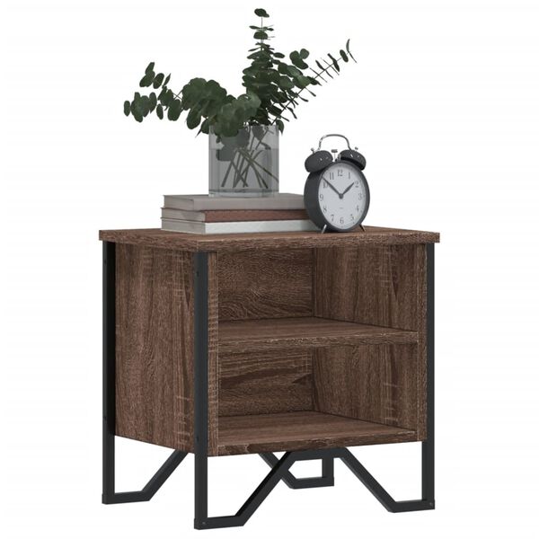 vidaXL Bedside Cabinet Brown Oak 2 pcs 40x30x40 cm Engineered Wood
