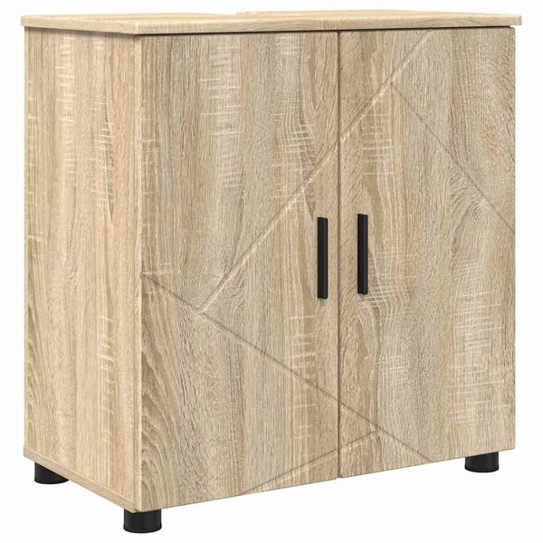vidaXL Bathroom Cabinet with Storage Sonoma Oak 61 x 35 x 64 cm
