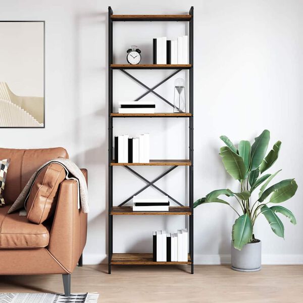 vidaXL Bookshelf Old wood 60 x 30 x 190 cm Engineered Wood