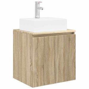 vidaXL Wall-Mounted Sink Vanity Sonoma Oak 49.5 x 41 x 62.5 cm