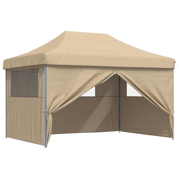 vidaXL Party Tent Folding Beige 279 x 410 x 315 cm Oxford Fabric