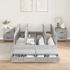 vidaXL Storage Bed Frame Grey Sonoma 120 cm Engineered Wood