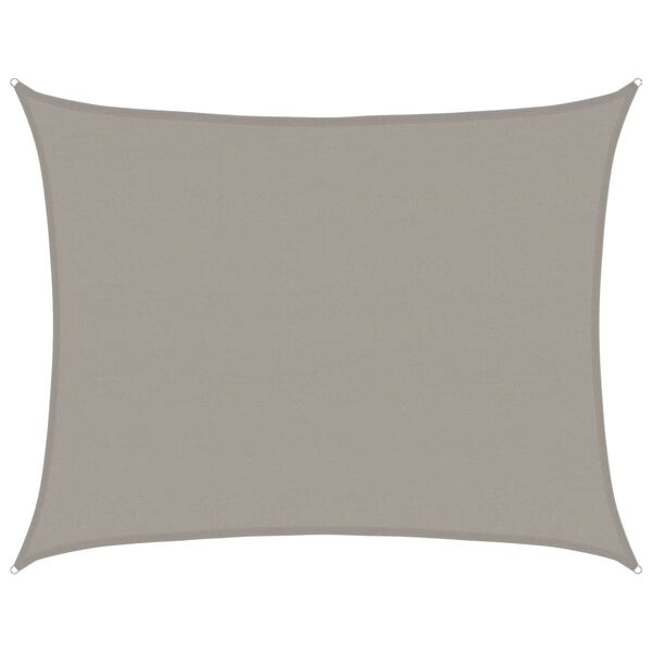 vidaXL Sunshade Sail 160 g/m&sup2; Rectangular Light Grey 6x7 m HDPE