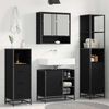 vidaXL Bathroom Furniture Set 4 pcs Black Oak Engineered Wood