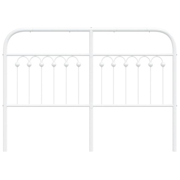 vidaXL Metal Replace Headboard White 135 cm