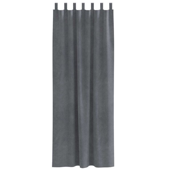 vidaXL Blackout Curtains 2 pcs Light Grey 140 x 245 cm Velvet